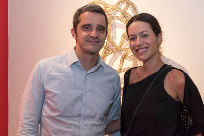 Marcelo Gonçalves com Lia Marcolini Pinaud