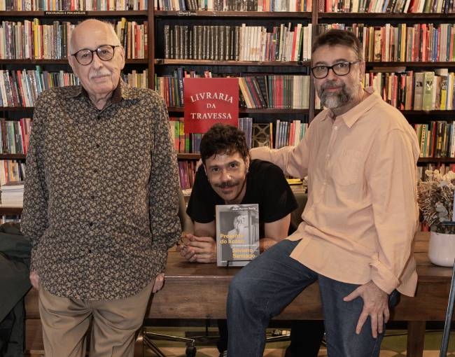 Silviano Santiago, Schneider Carpeggiani, editor da Autêntica, e João Barile