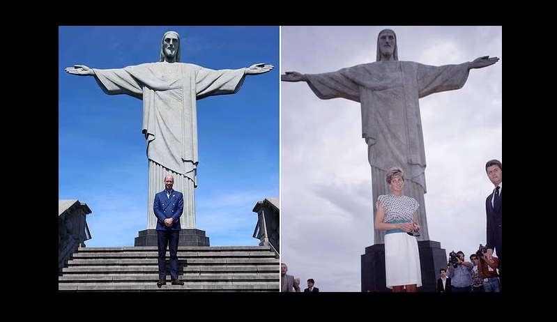 William no Cristo refaz foto como a da mãe, a princesa Diana