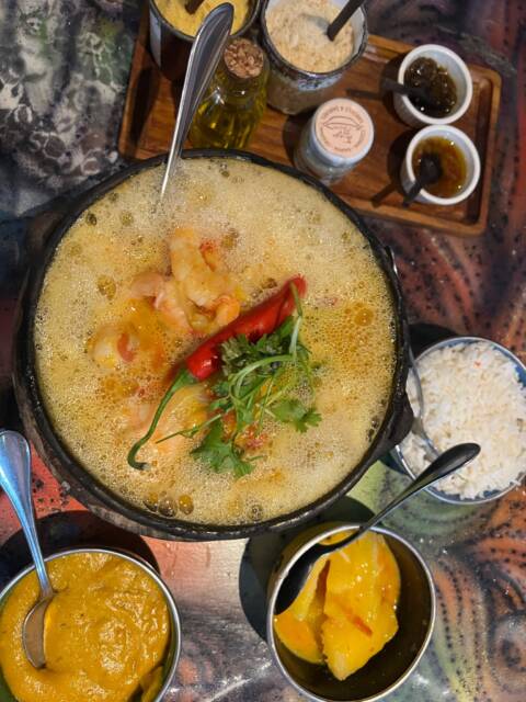 Moqueca de camarão da Casa de Tereza