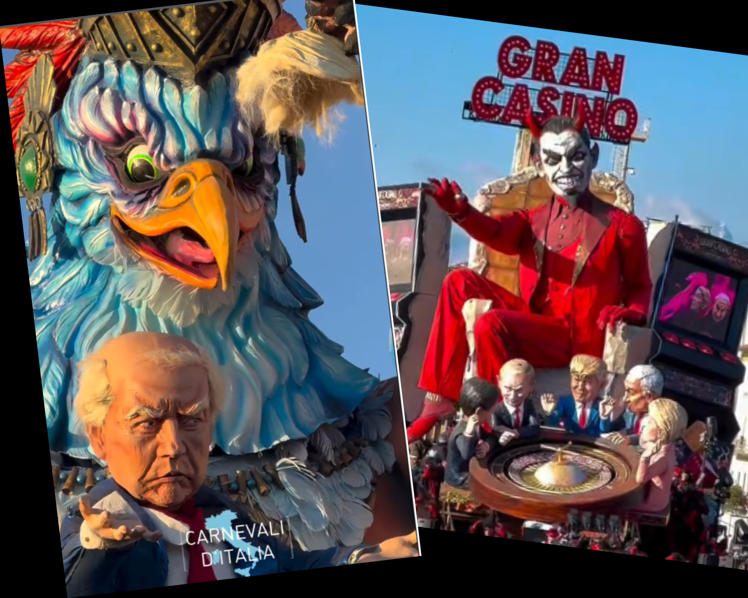 Alguns cariocas descobrem que sátira política é comum no carnaval italiano