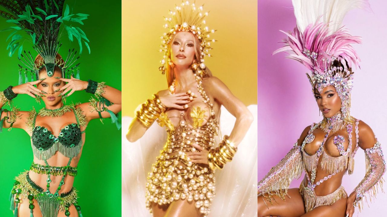 As Coroadas: Virginia Fonseca, Sabrina Sato e Mayara Lima se preparam para entrar na avenida