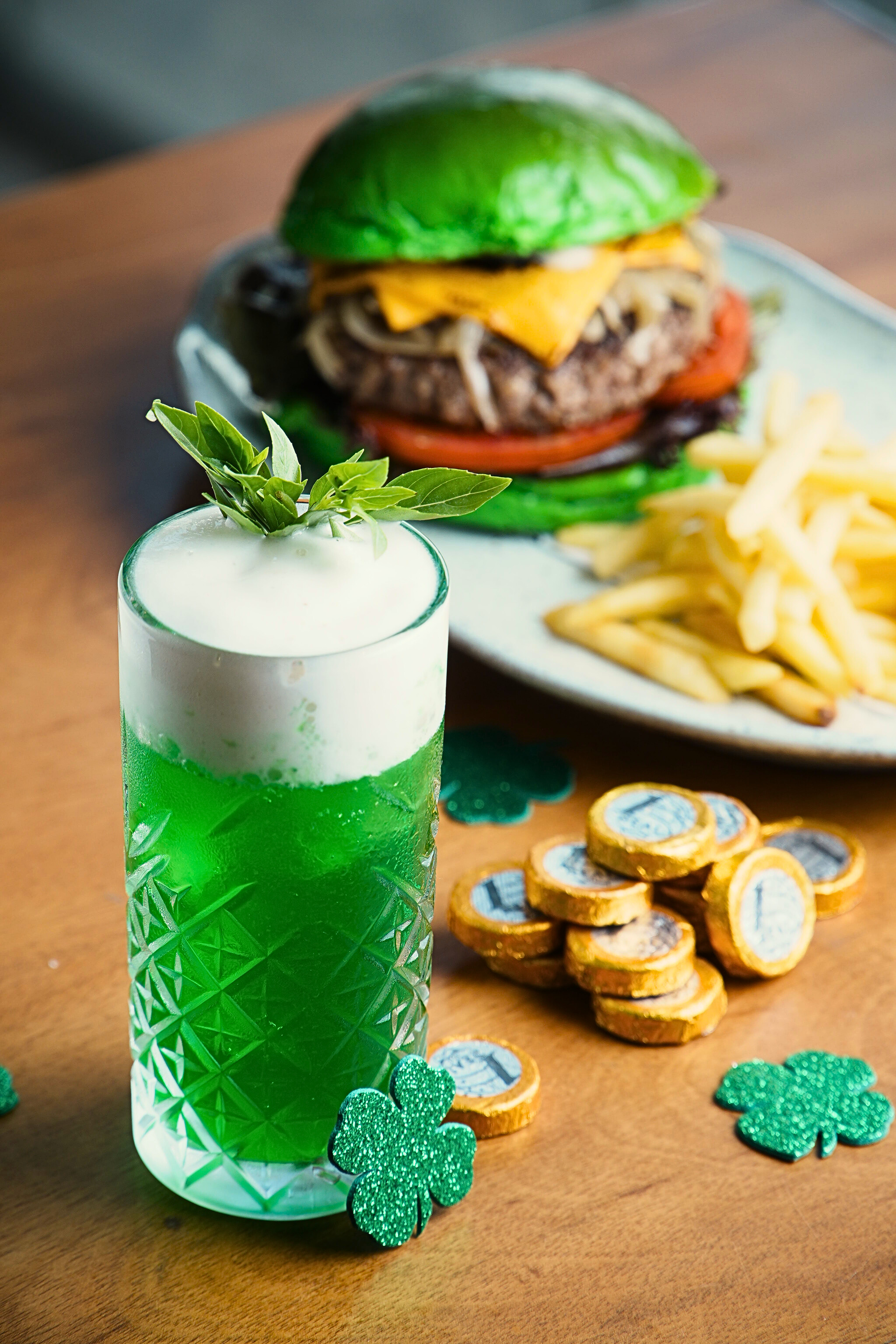 Green Burger e drink Lucky Clover
