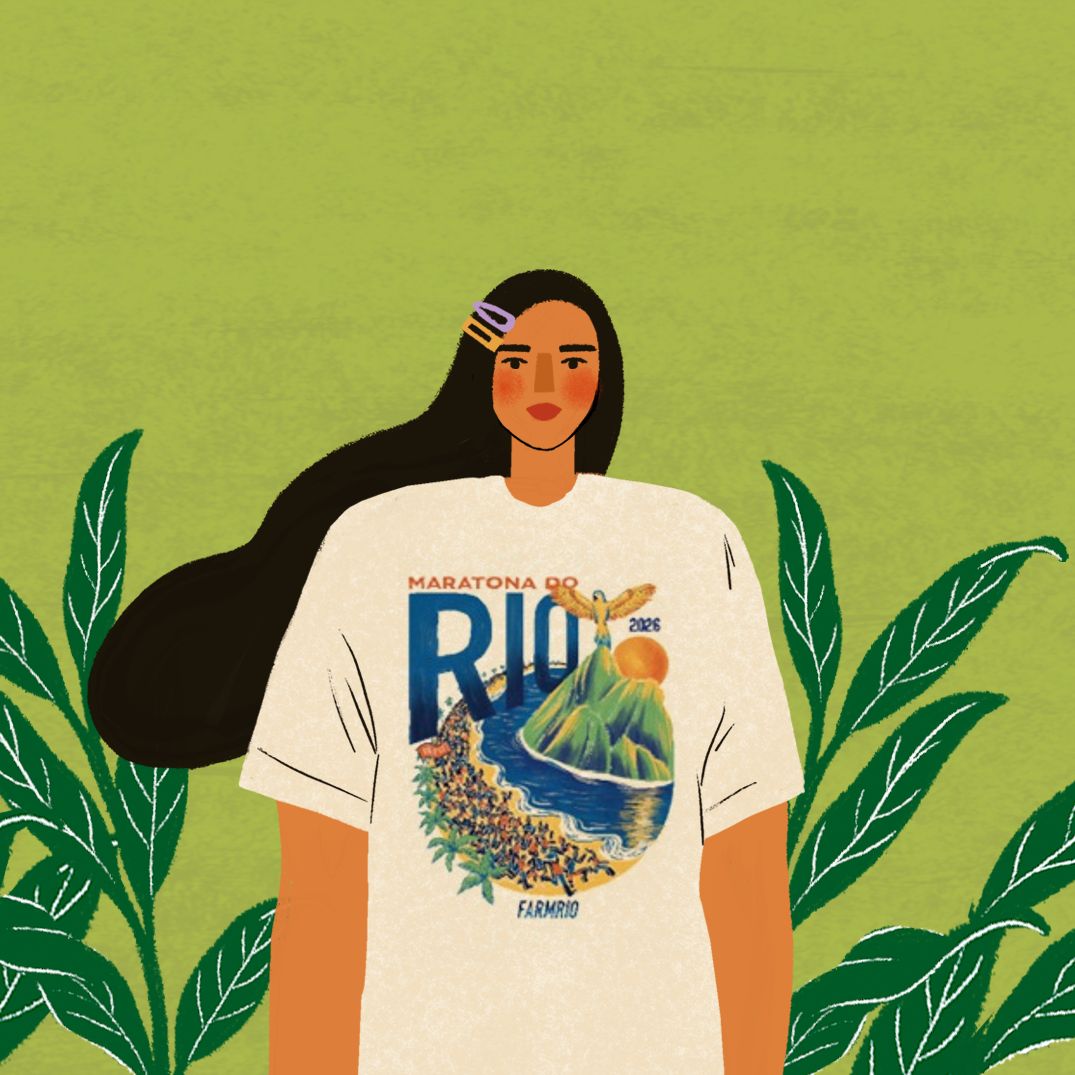 Croqui da camiseta Souvenir da FARM na Maratona do Rio