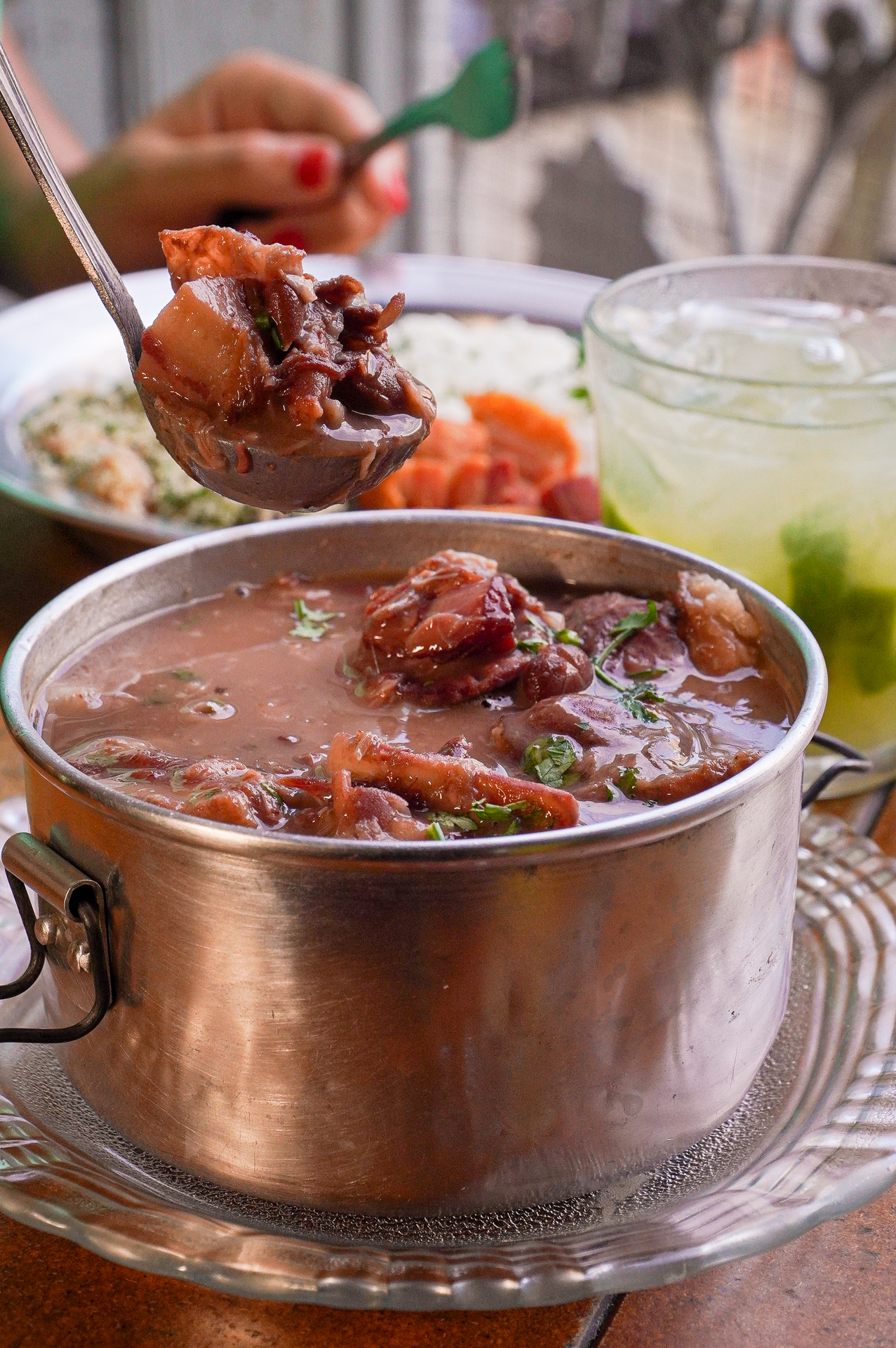 Feijoada de feijão vermelho da Casa Porto