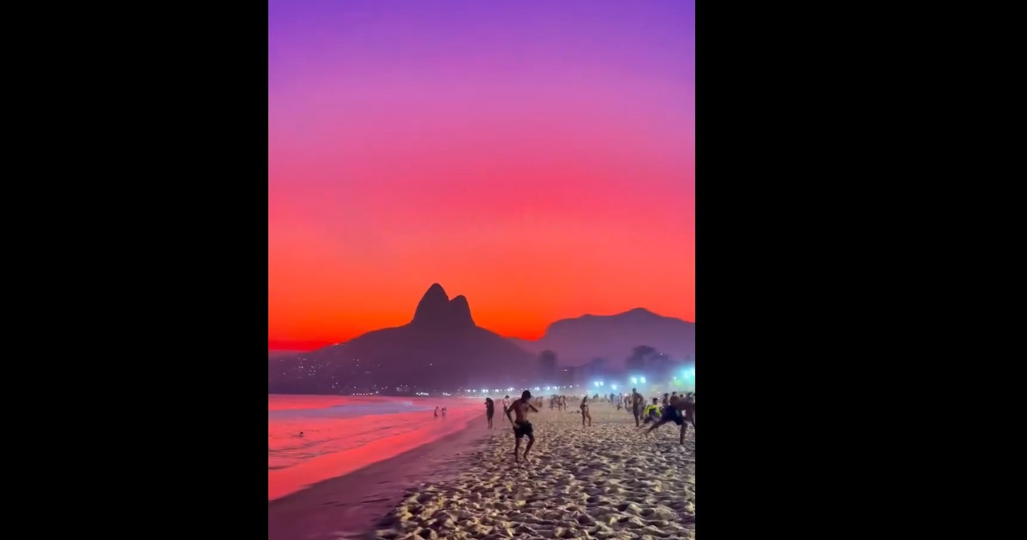 ceu vermelho rio